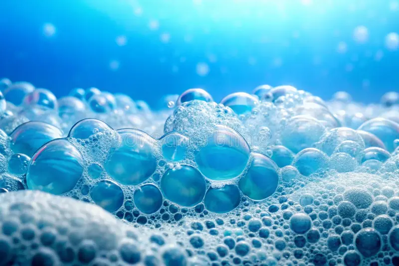 Beijing National Aquatics Center (Water Cube) (Beijing, China) – The exterior walls are based on the Weaire-Phelan structure, a geometric pattern found in clustering soap bubbles.